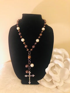 Chocolate Cross Necklace Set