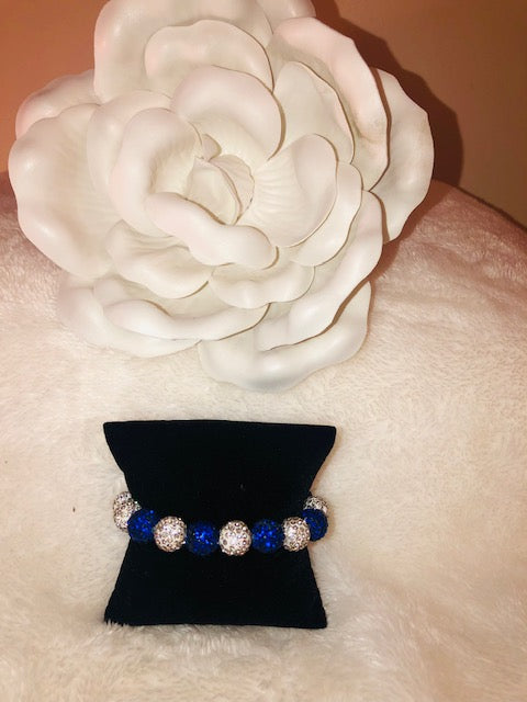 Bling Blue and White Bracelet