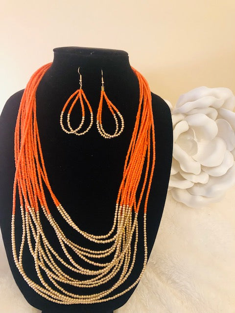 Golden Sunset Necklace Set
